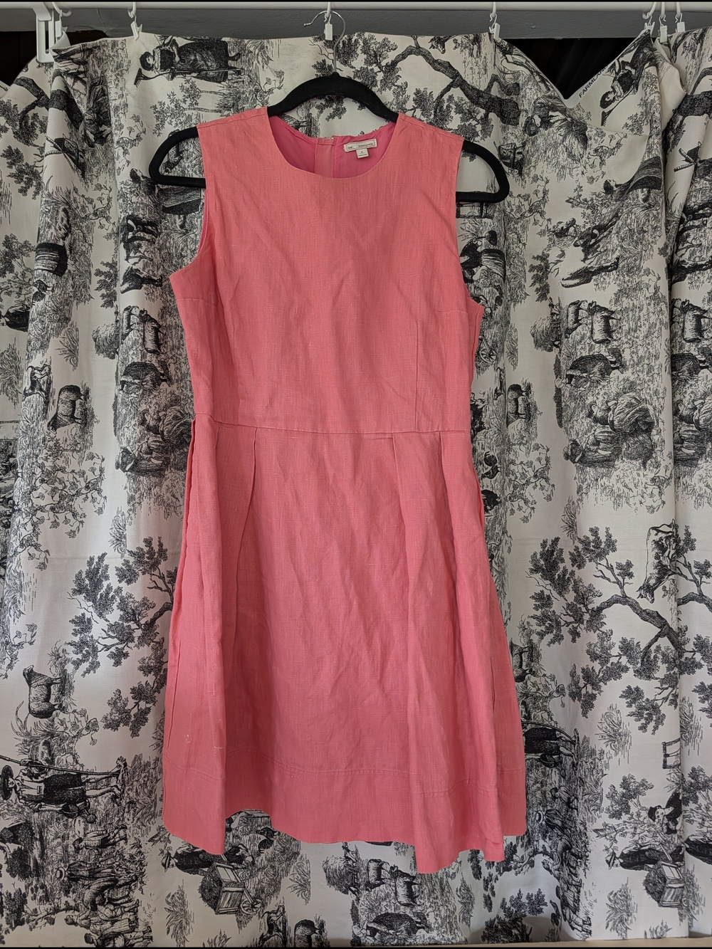 GAP Pink Linen A-Line Mini Dress